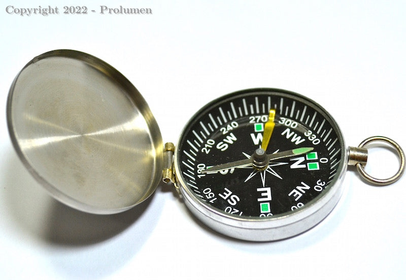 Bússola Bolso Inox Pocket Compass