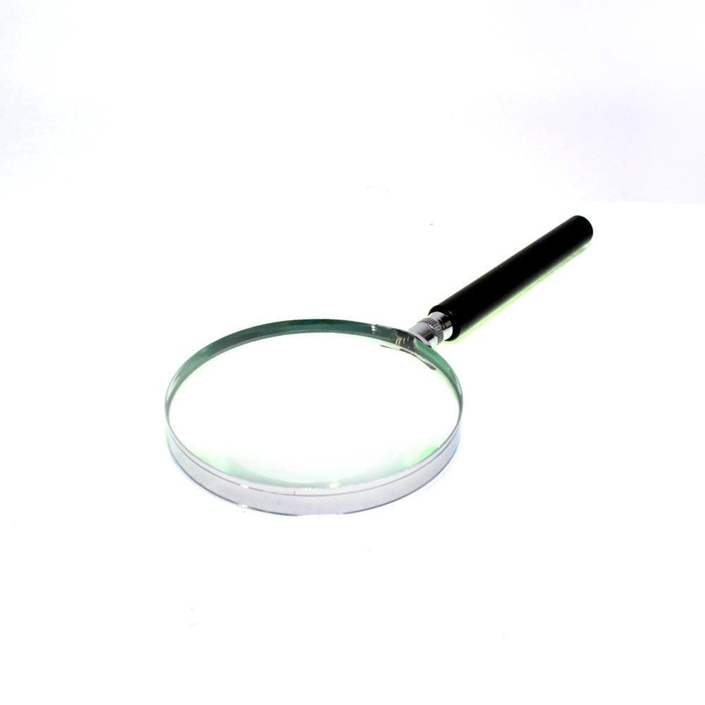 Lupa metálica de cristal com 90mm ø