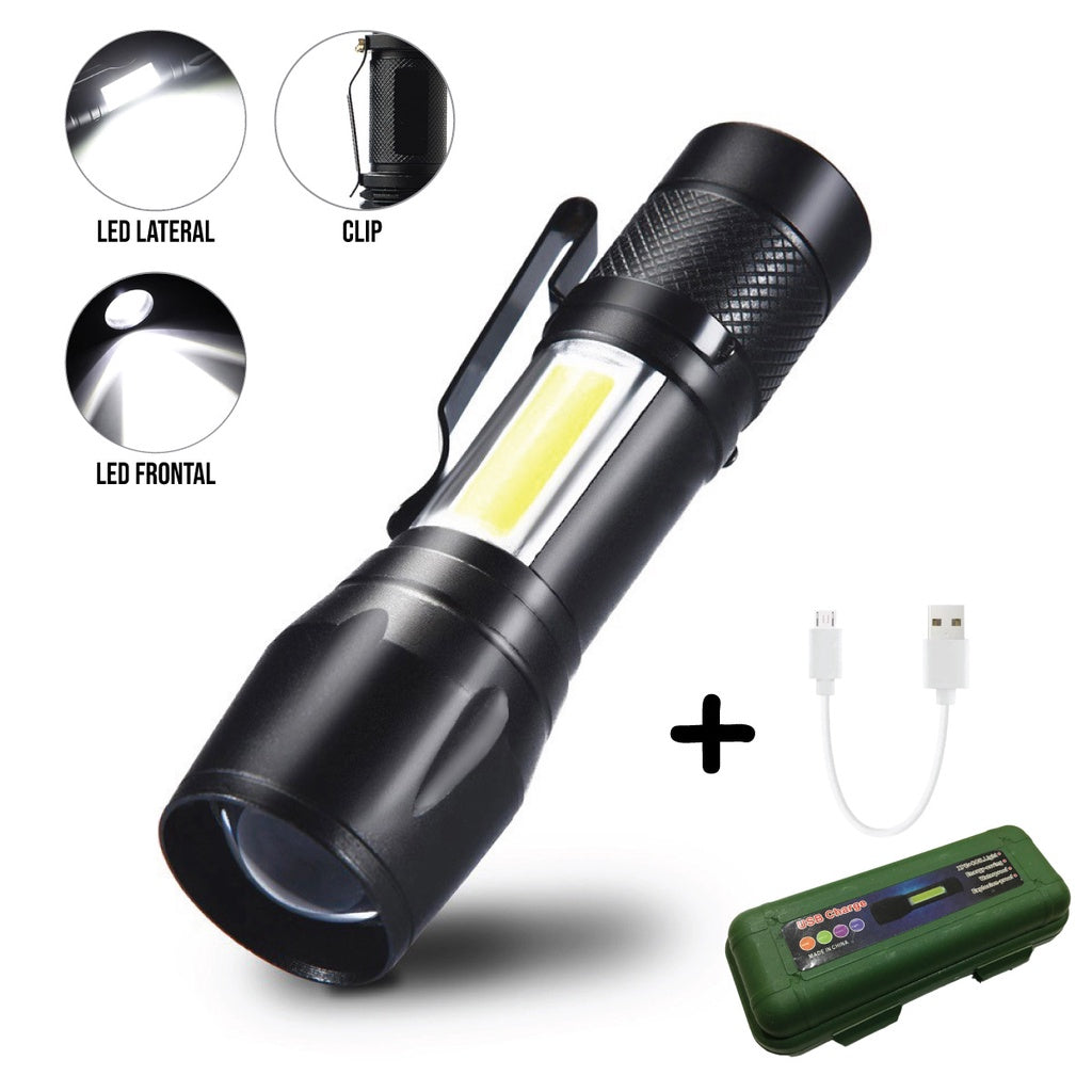 Lanterna tática LED MultiSafety Torch USB
