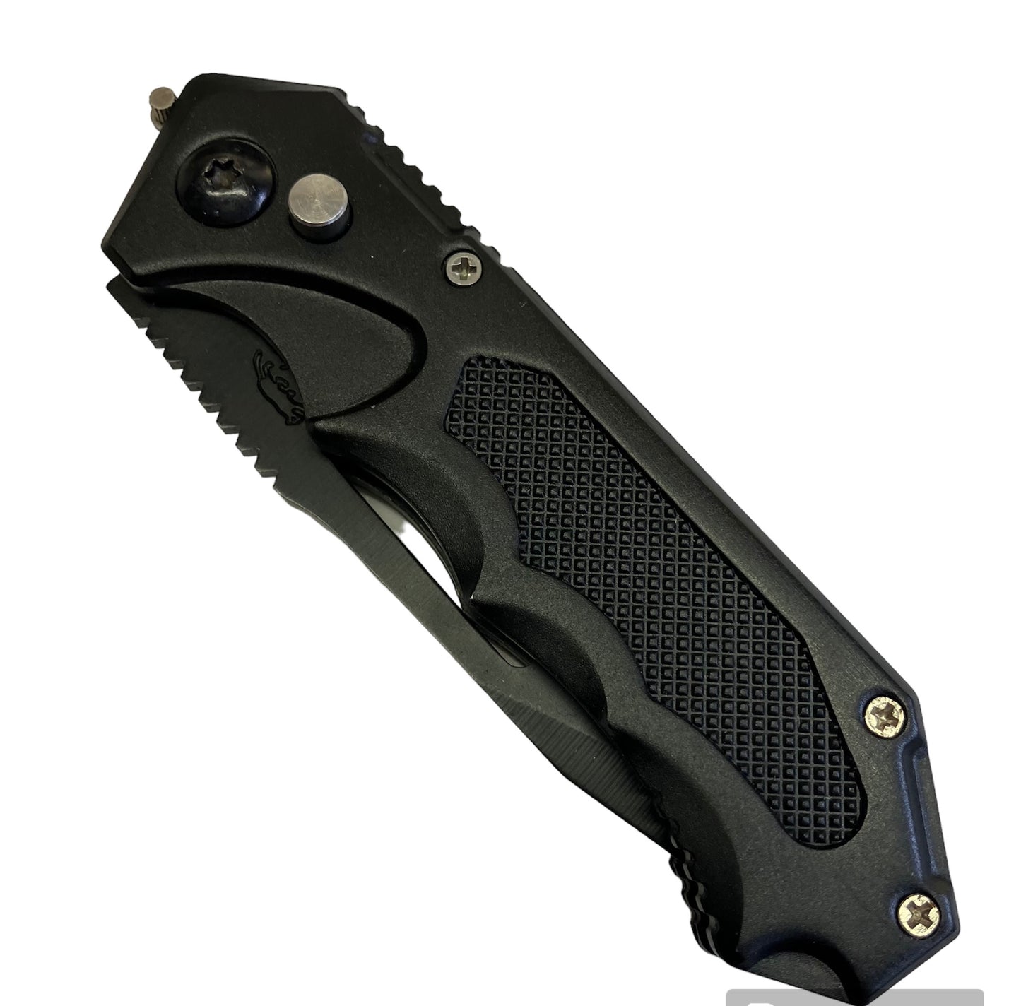 Canivete de alumínio anodizado preto c/ LED