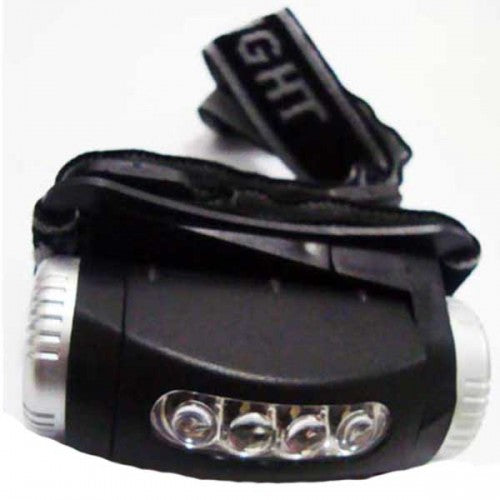 Lanterna de cabeça com 4 LEDs horizontais