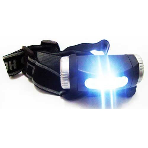 Lanterna de cabeça com 4 LEDs horizontais