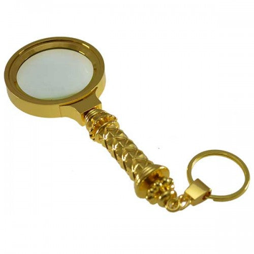 Lupa mão 9X 40mm Metálica dourada