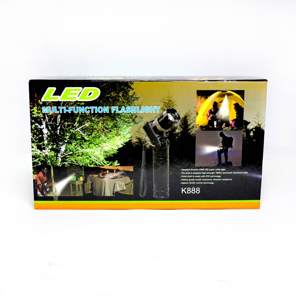 Lanterna LED cotovelo recarregável 8000W