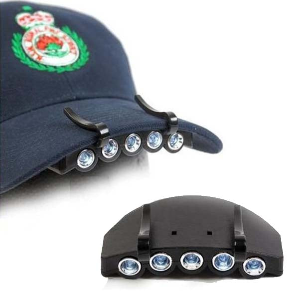 Lanterna com 3 LEDs para boné