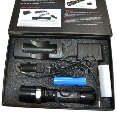 8000 Lumens LED Flashlight Rechargeable Li 1865 Battery