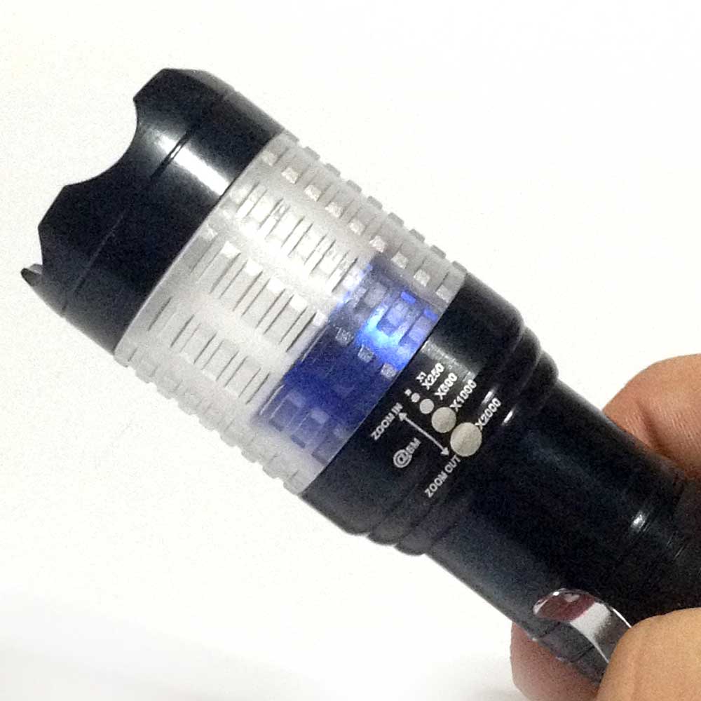 Lanterna Tática Ajuste foco 1x a 2000x IP55