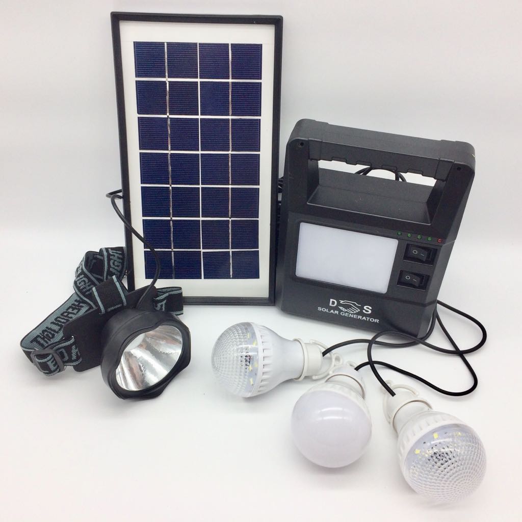Gerador solar com lâmpadas LED