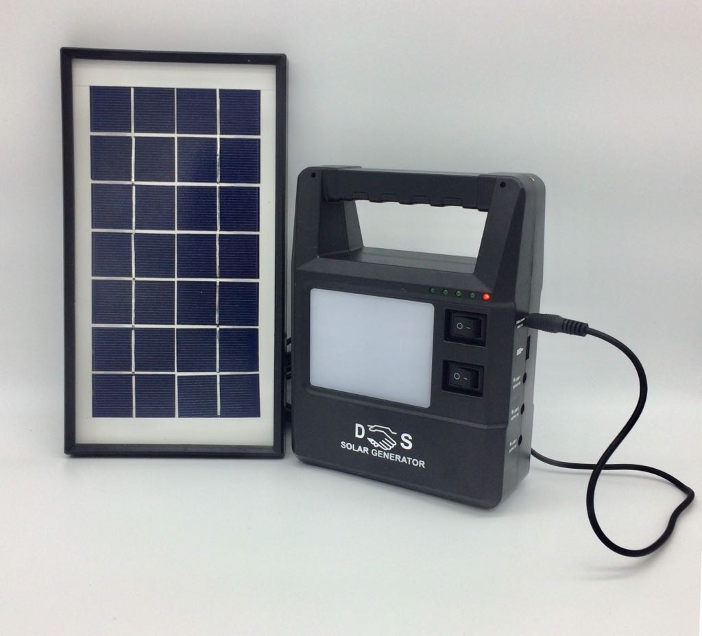 Gerador solar com lâmpadas LED