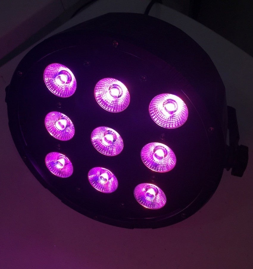 Refletor canhão 9 LEDs colorido 10 Watts
