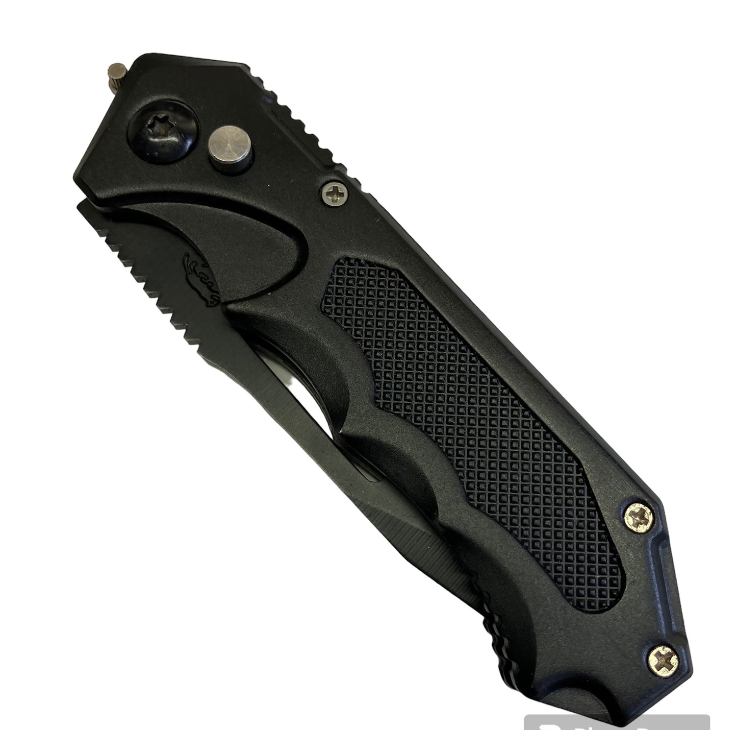 Canivete de alumínio anodizado preto c/ LED