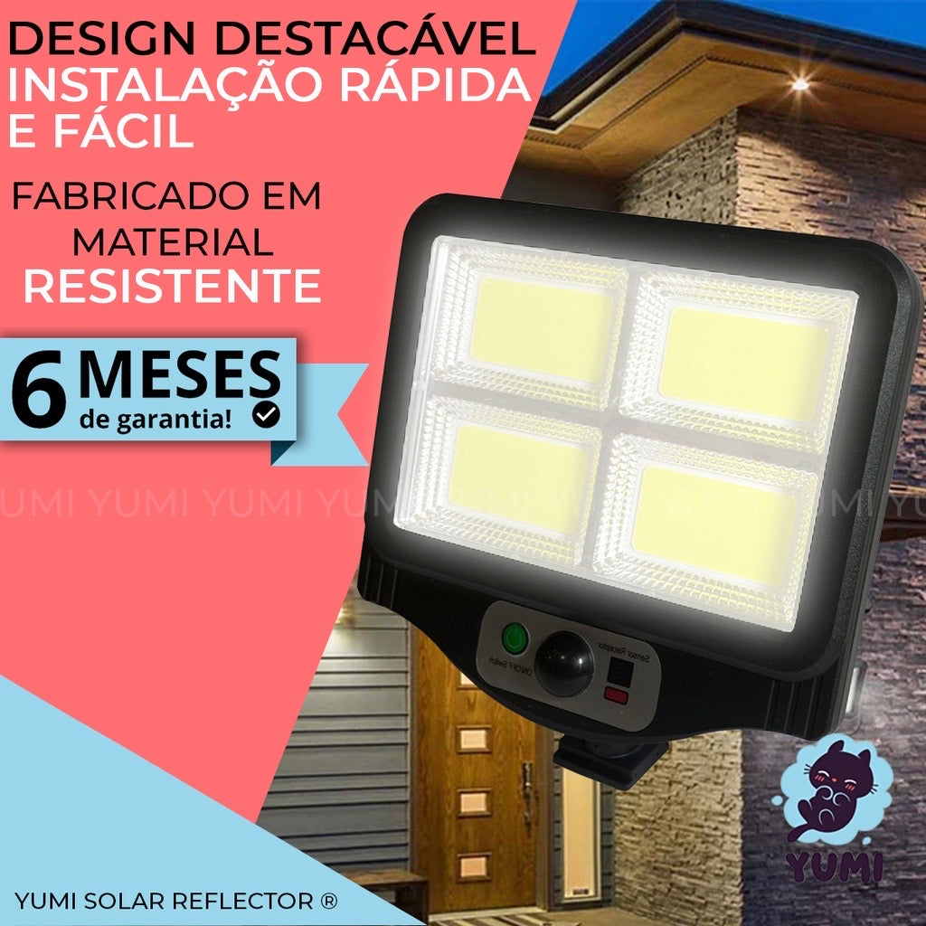 Luminária LED Solar para Portão etc. cabo 4 mt