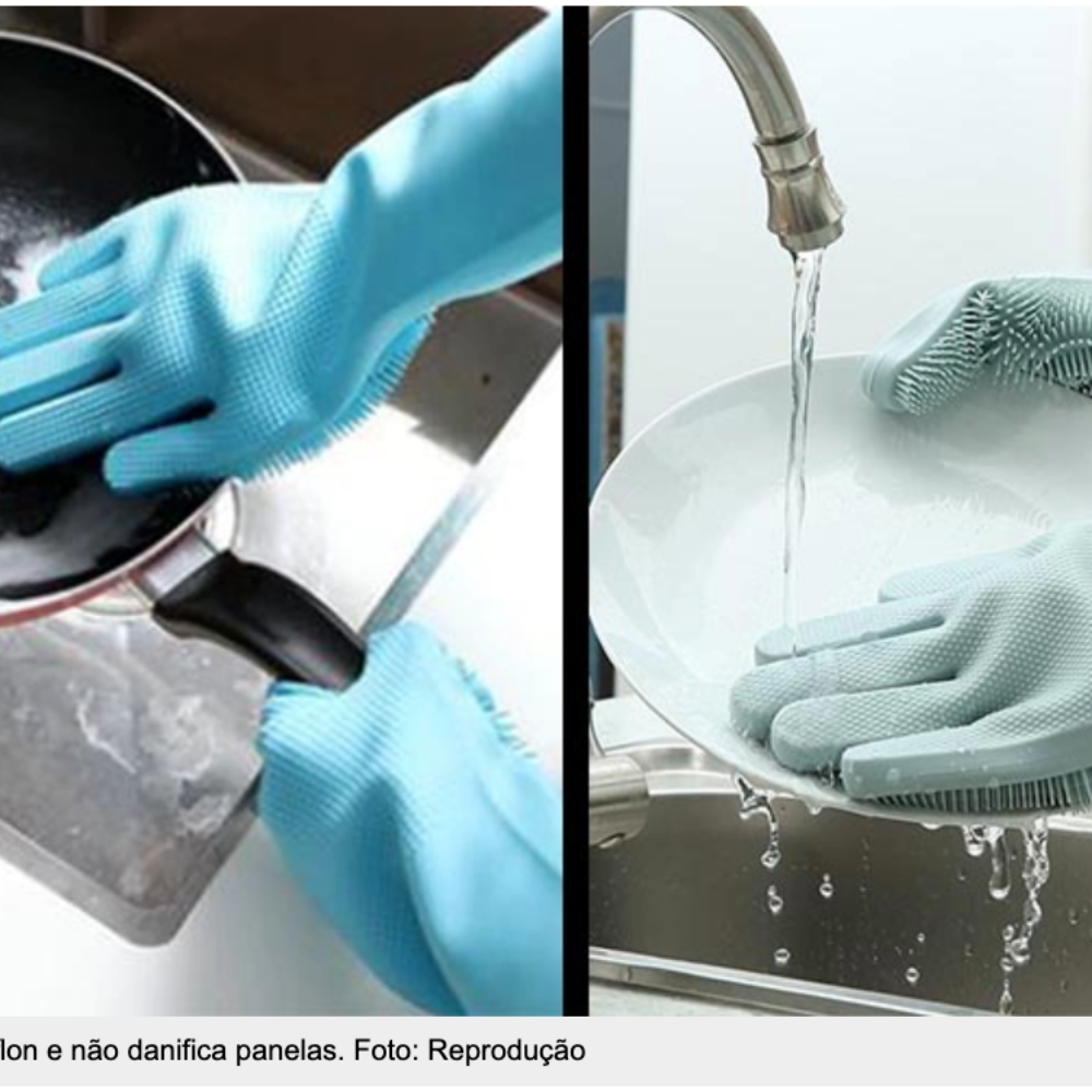 Mega Luva Silicone esponja Protege calor e frio