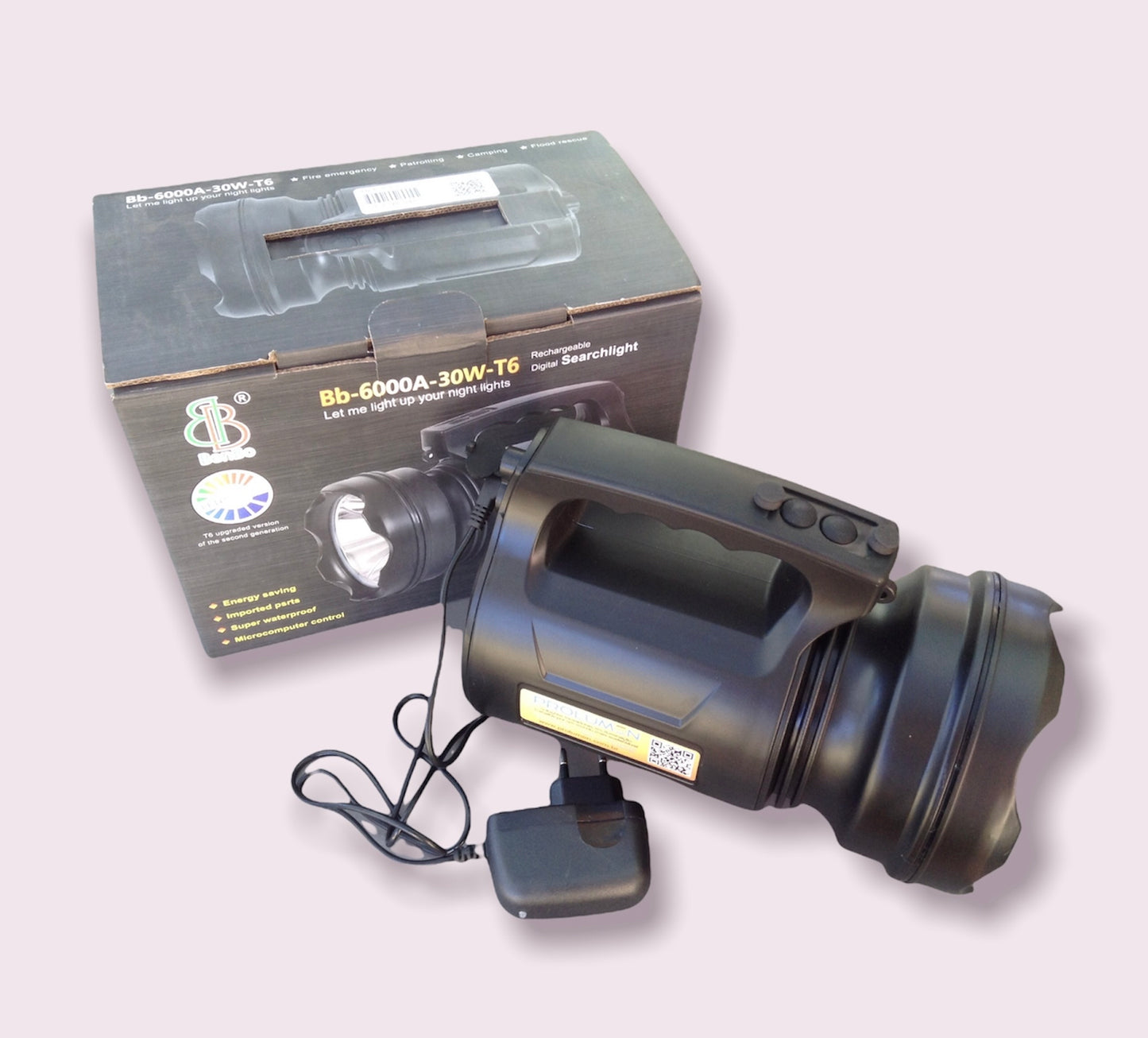 Holofote recarregável, Lanterna 30W+10 W