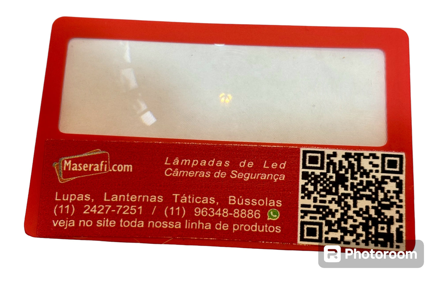 Lupa Cartão Brinde, fina como cartão. Pode ter sua logo !
