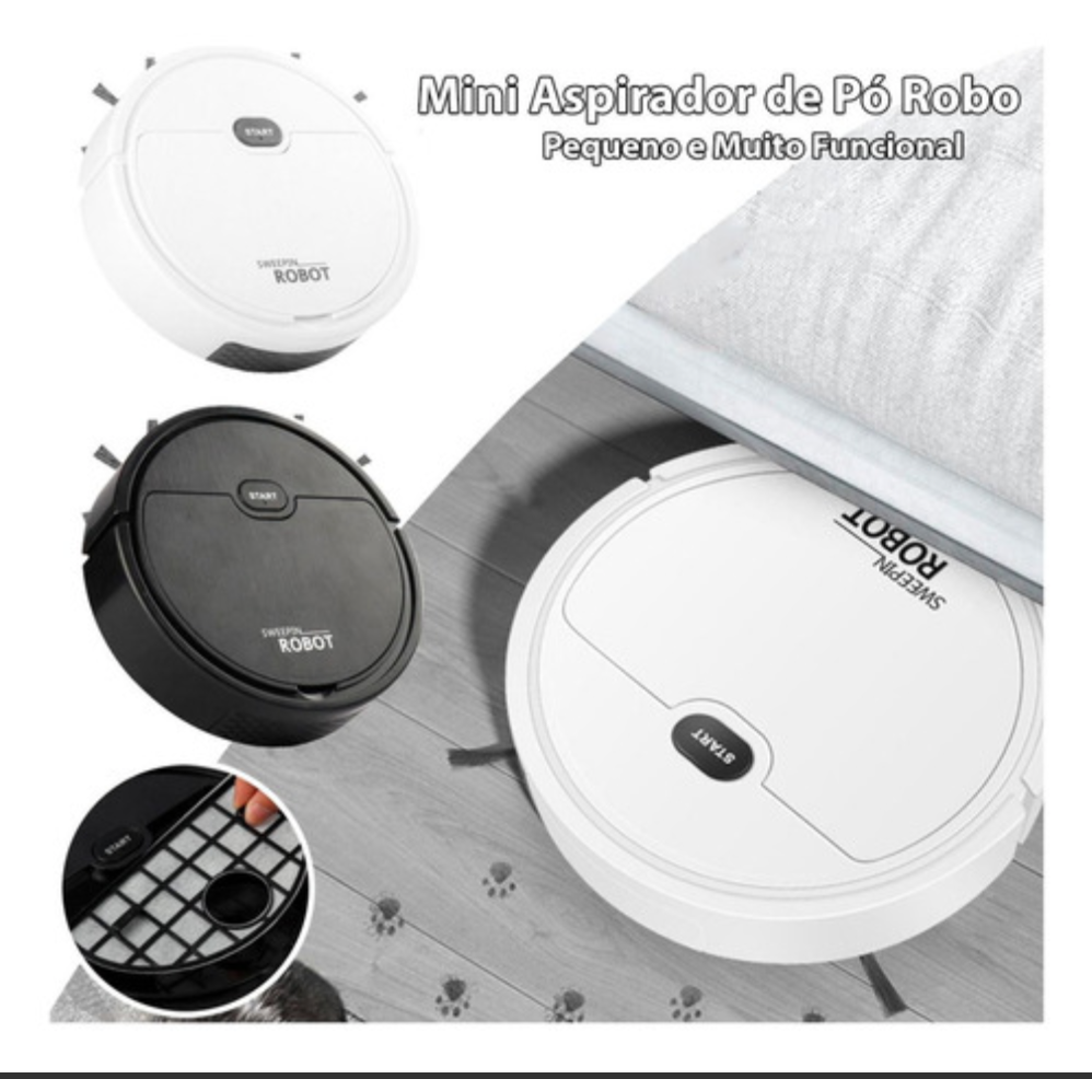 Robo Aspirador Recarregável Usb - Aspirador Minni