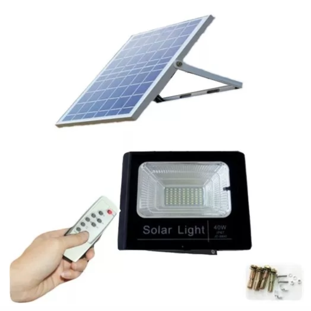 Luminária / Refletor Solar fotovoltaica 200 Watts