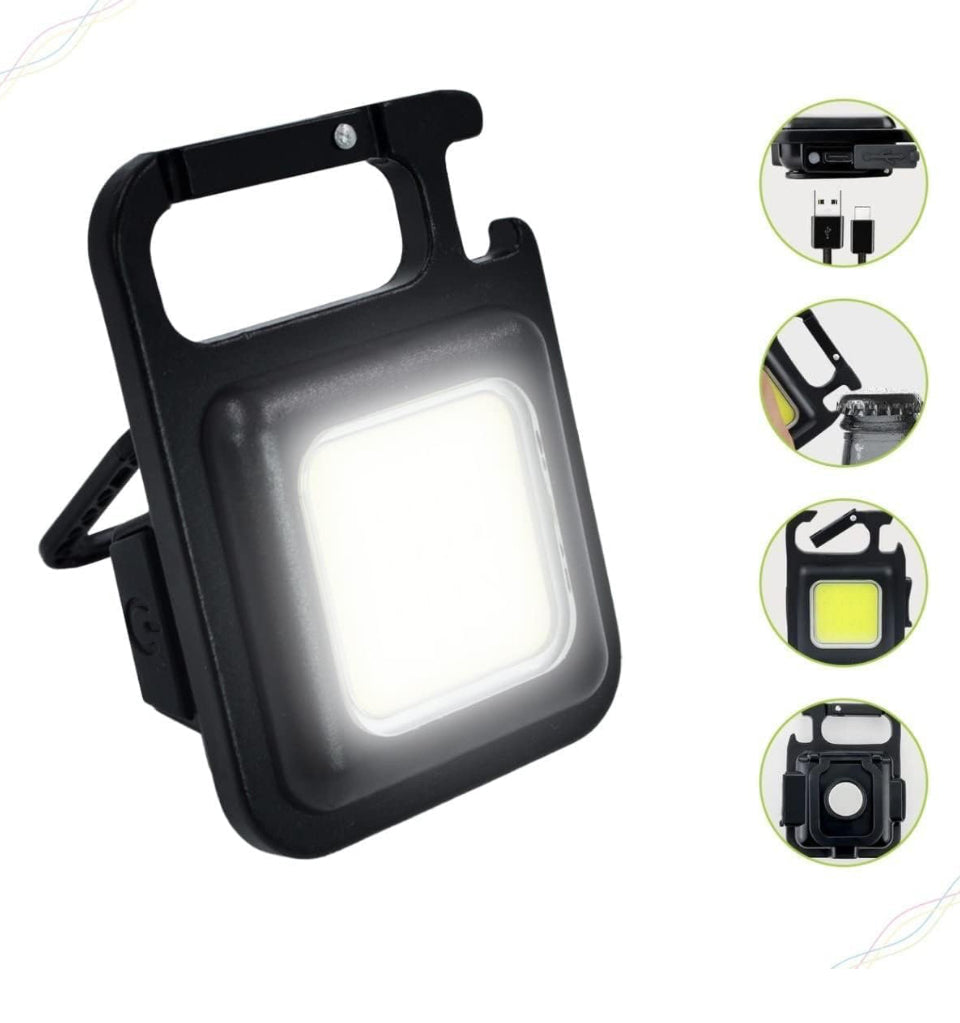 Lanterna Multifuncional Magnética Super Forte abridor garrafas Lanterna Multifuncional Mini Super Forte Chaveiro Pingente Cor da luz Branca Alça Lanterna com Ímã