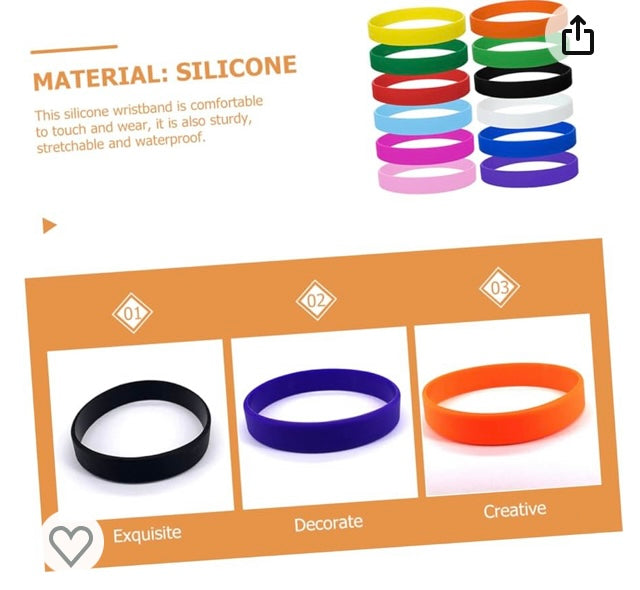 Pulseira de silicone