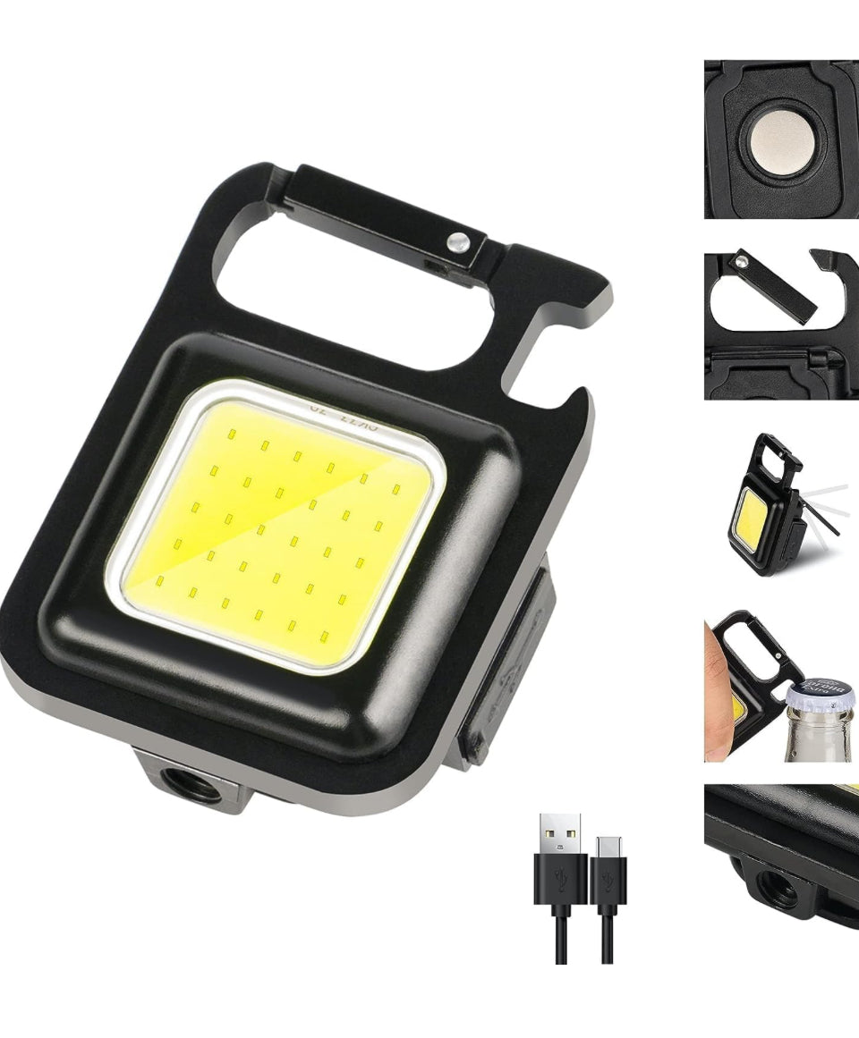 Lanterna Multifuncional Magnética Super Forte abridor garrafas Lanterna Multifuncional Mini Super Forte Chaveiro Pingente Cor da luz Branca Alça Lanterna com Ímã