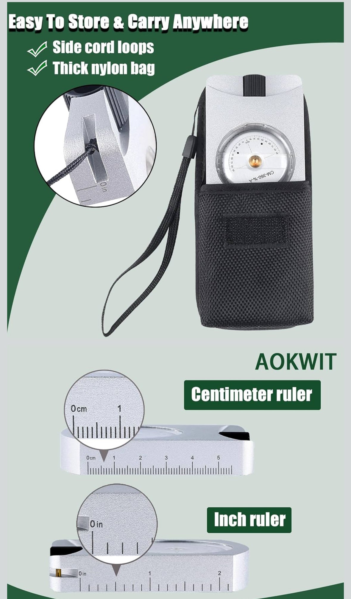 Bússola geológica tipo Clar modelo DQL-16 A/B ALTITUDE PRO altímetro & Clinômetro Profissional de Precisão