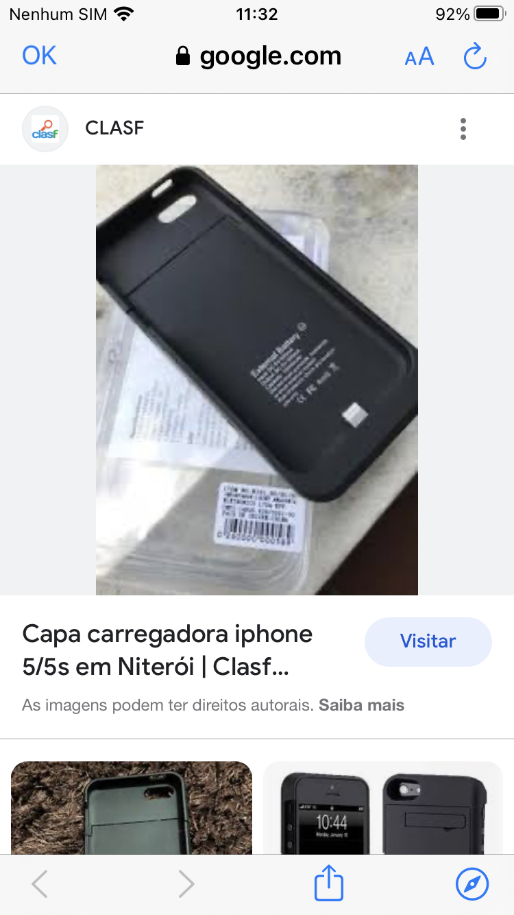 Capa Carregador Bateria Externa para Iphone 6