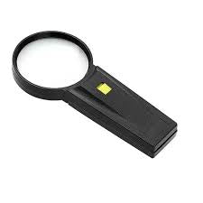 Lupa 3x 75mm com Luz Interna