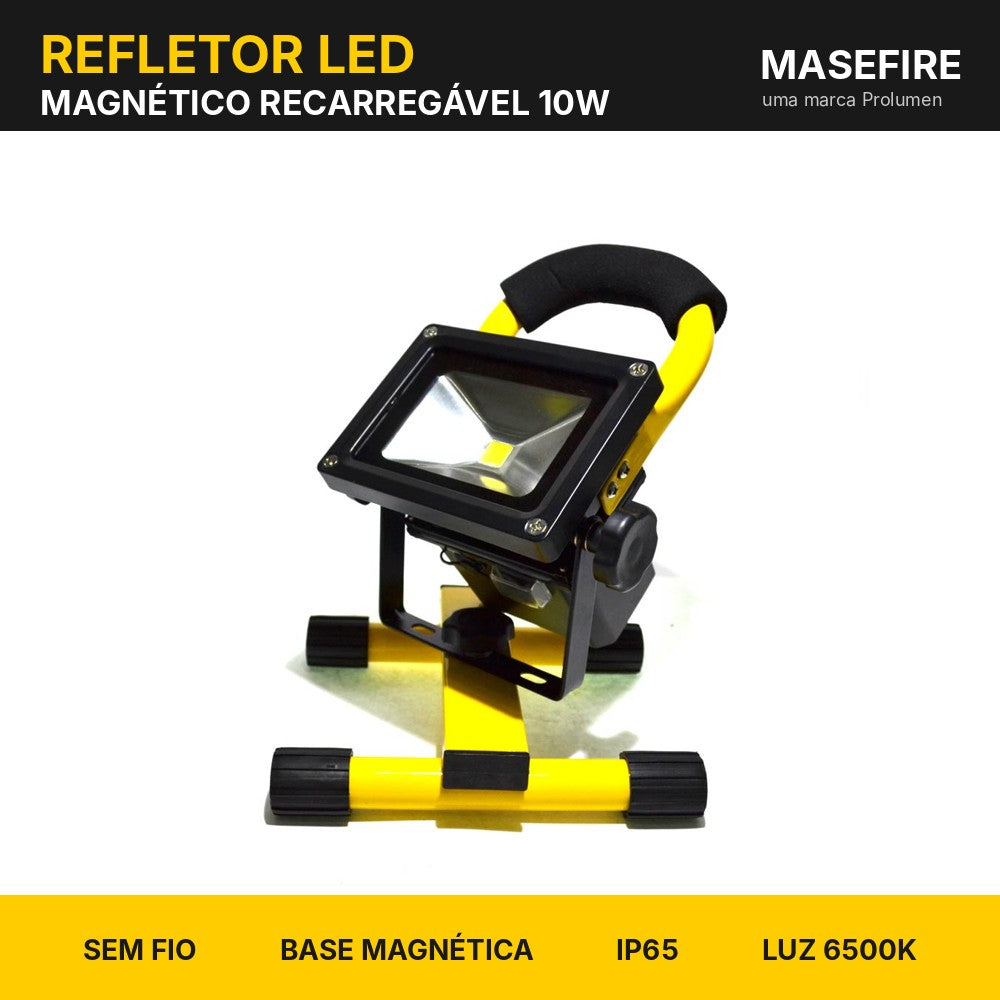Foco LED Magnético Recargable 10W 1800 Lúmenes IP65 - Ref 3025