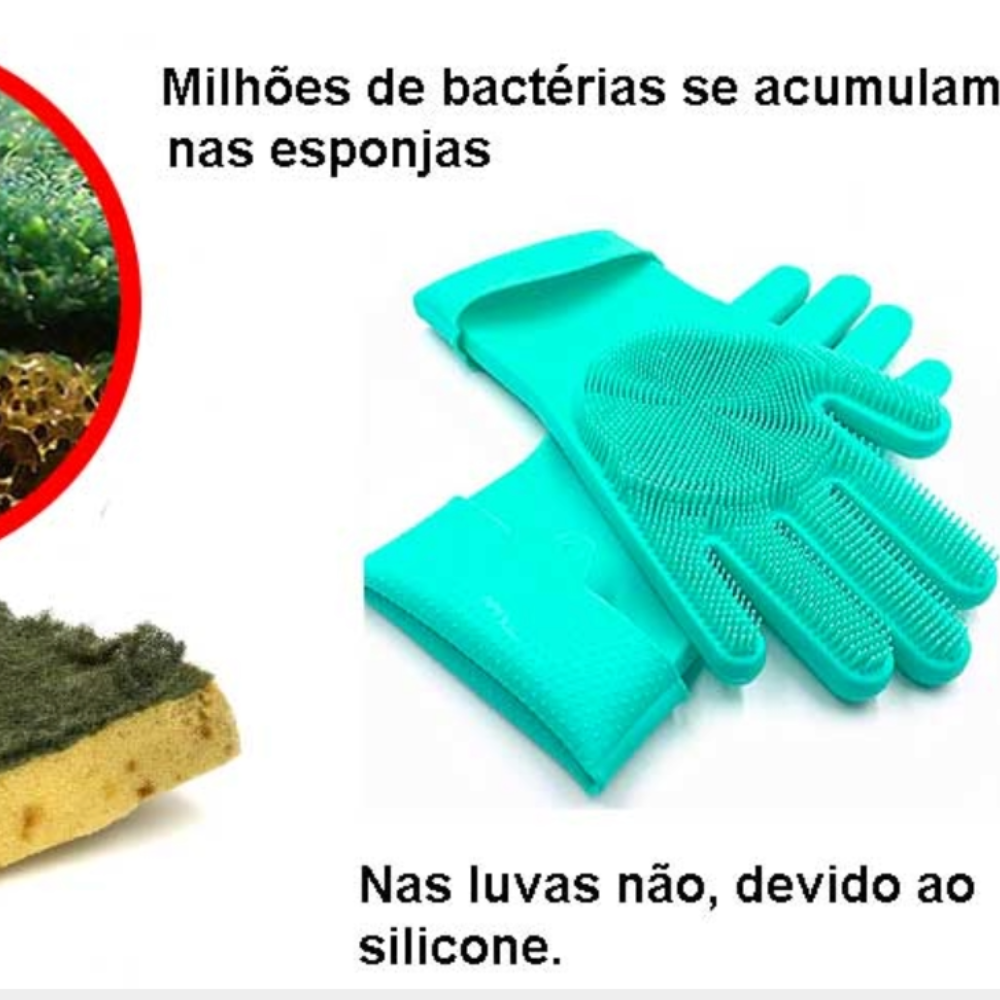 Mega Luva Silicone esponja Protege calor e frio