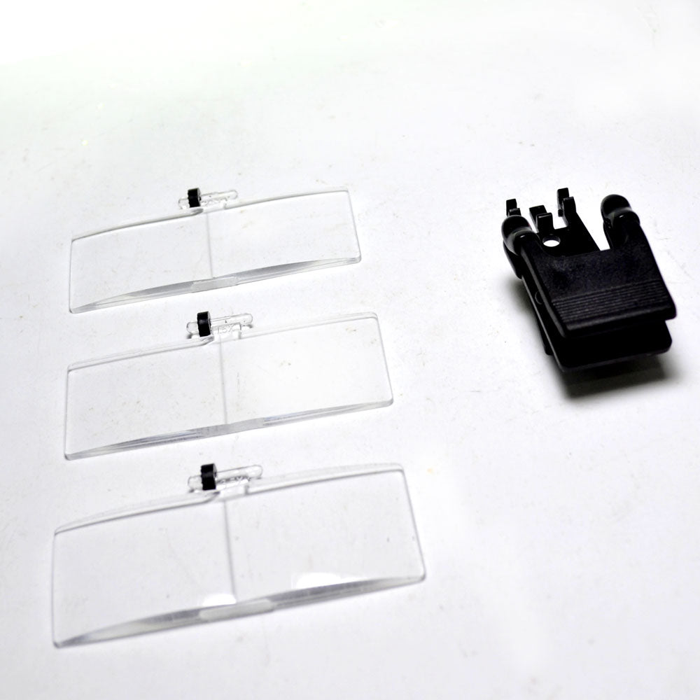 Lupa para óculos, ajustável em Clip 1.5x até 3.5x