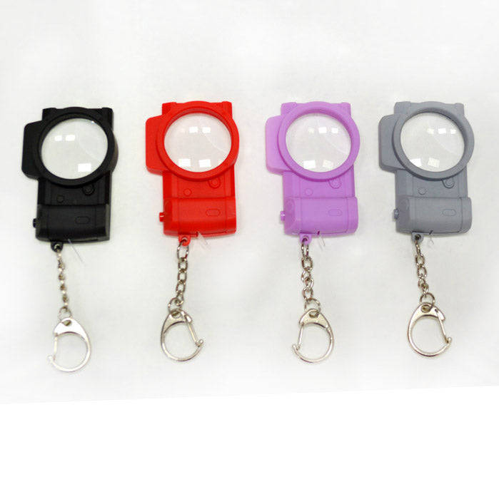 Lupa Chaveiro 8x30mm com LED