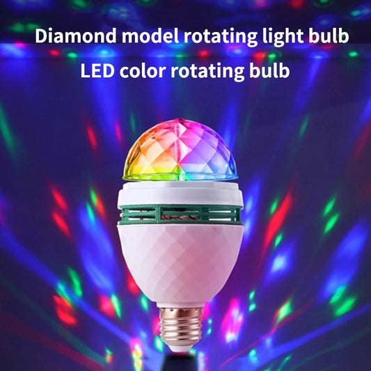 Lâmpada luz festa giratória para festas LED Bulbo