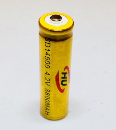 Bateria de Lítio 14500 para lanternas táticas