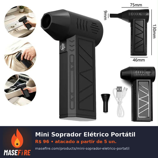 Masefire Portable Rechargeable Electric Mini Blower – BBQ Lighter, PC and Car Cleaning – Christmas Gift – Ref. 4636